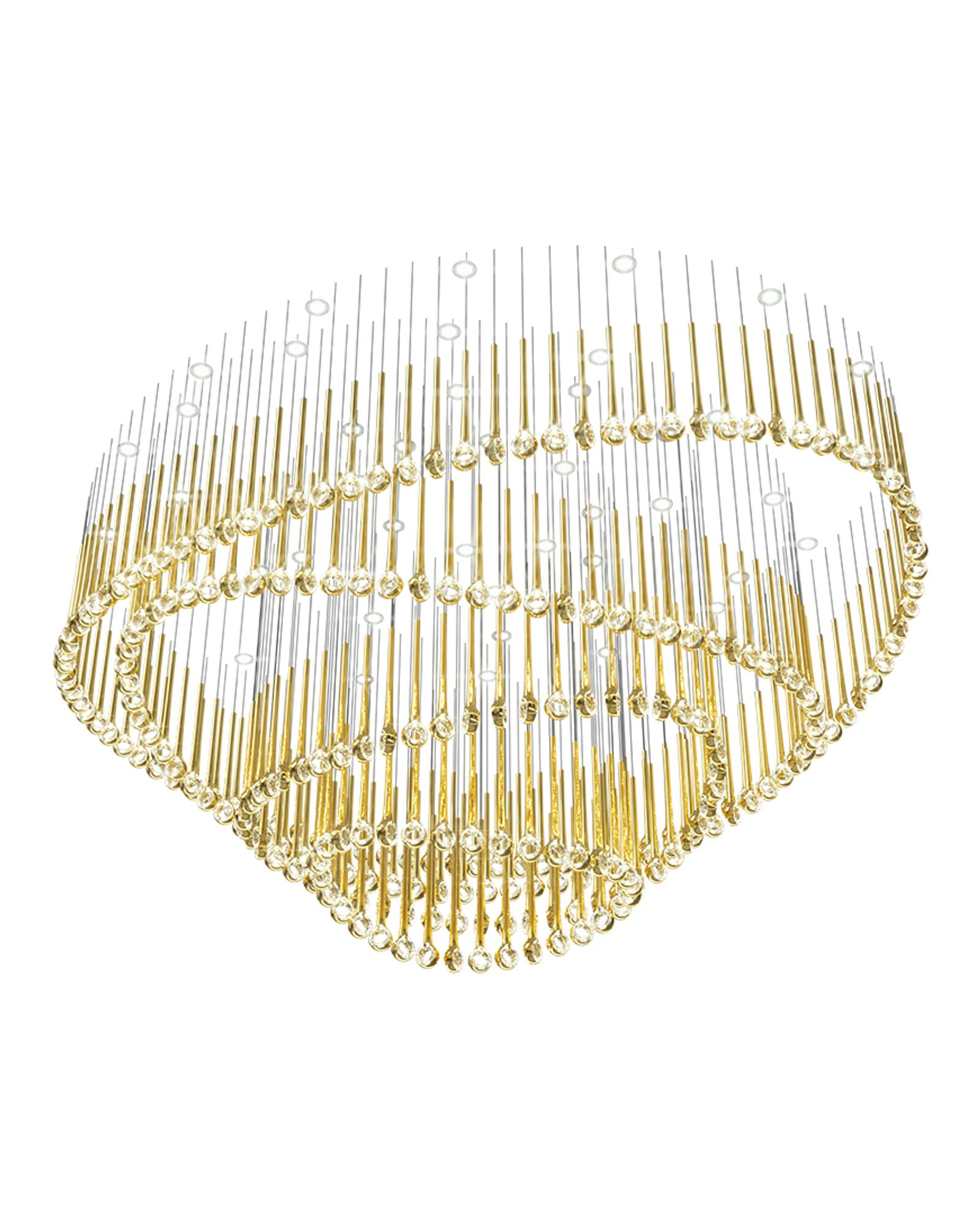 Cicarir Gradient Gold Glass Chandelier