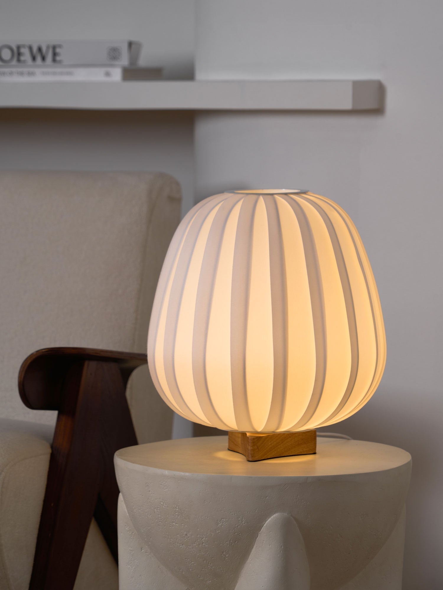 Solisuce Fabric Minimalist Table Lamp - Neutral Decor