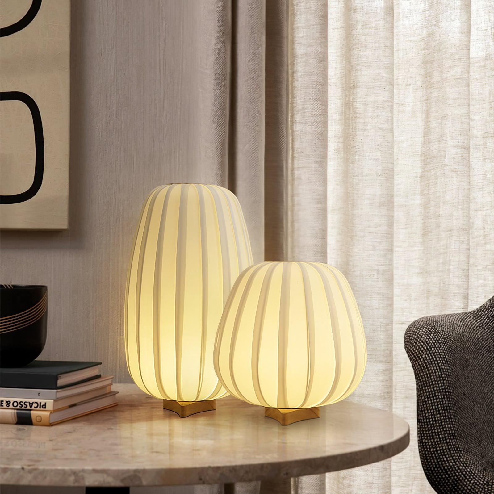 Solisuce Fabric Minimalist Table Lamp - Neutral Decor