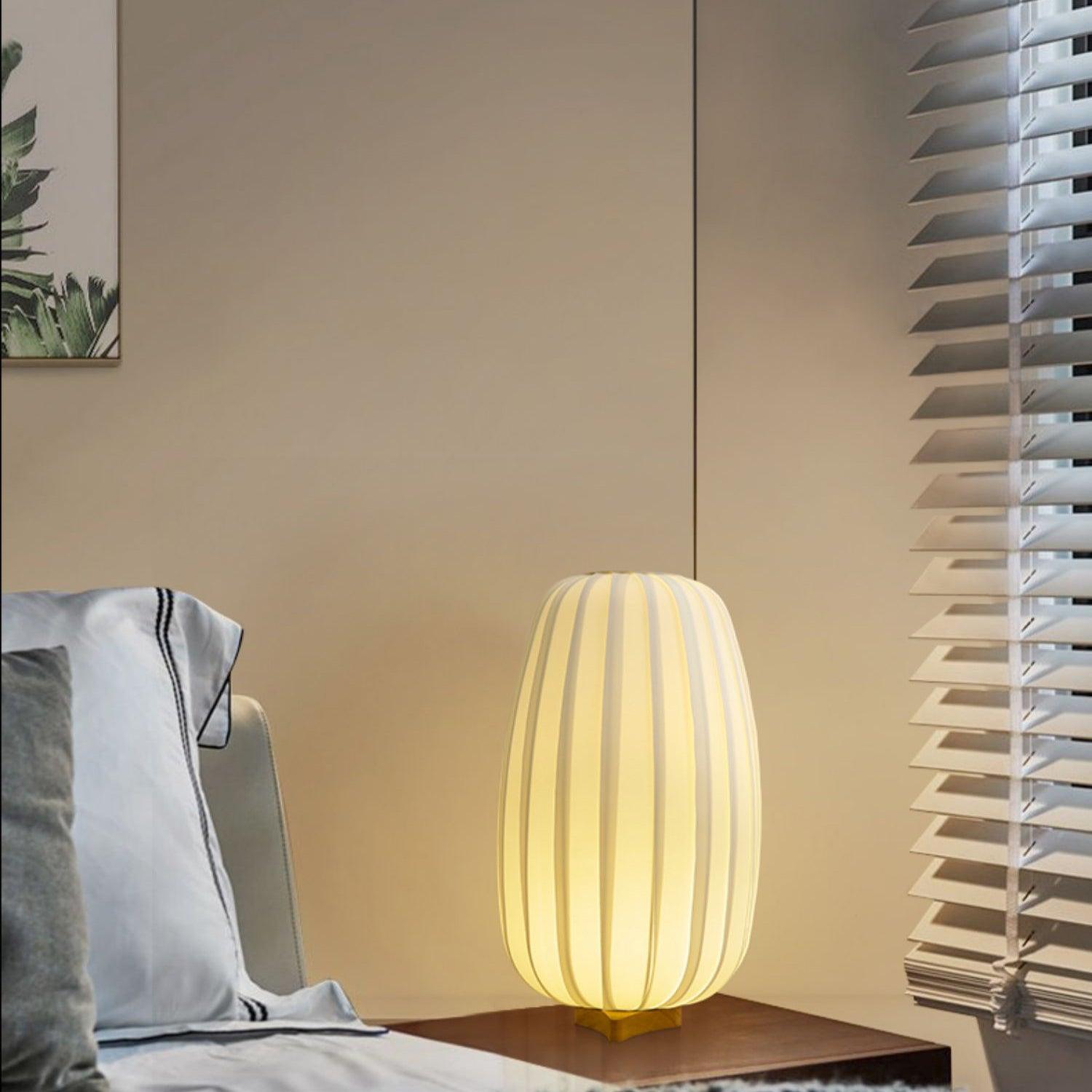 Solisuce Fabric Minimalist Table Lamp - Neutral Decor