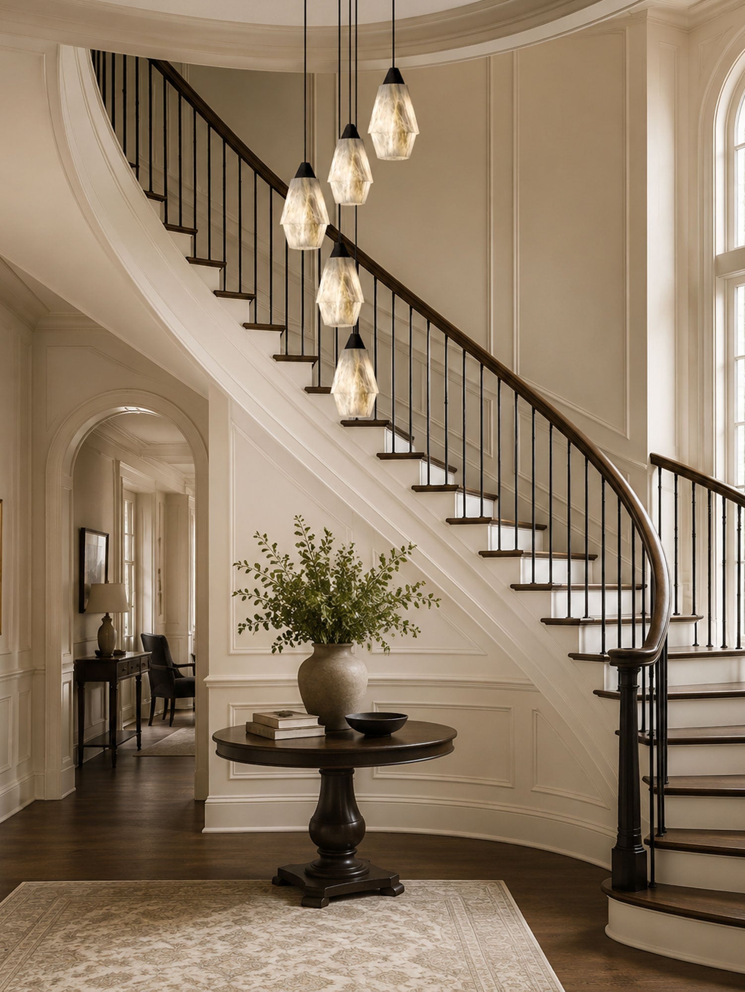 Aurevin Alabaster Cluster Chandelier