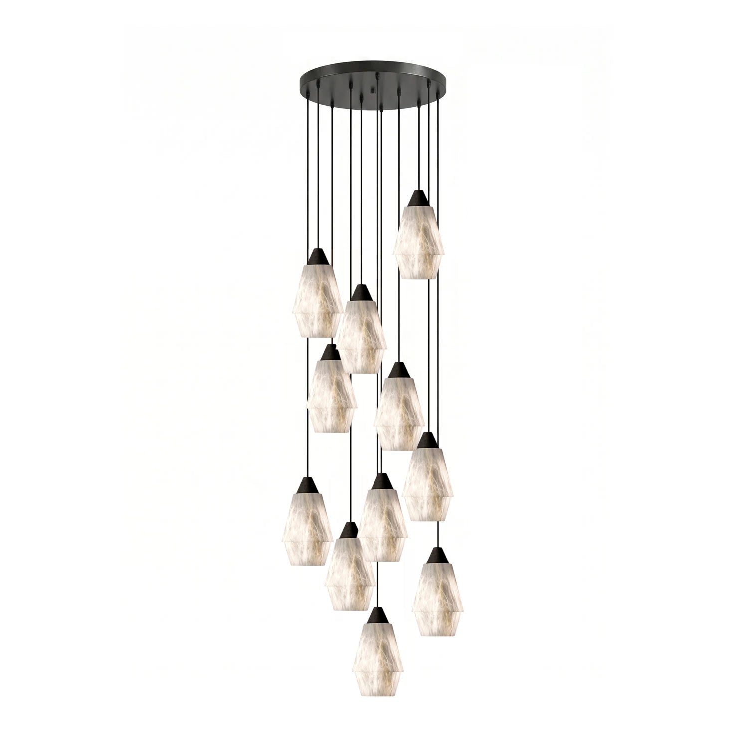 Aurevin Alabaster Cluster Chandelier
