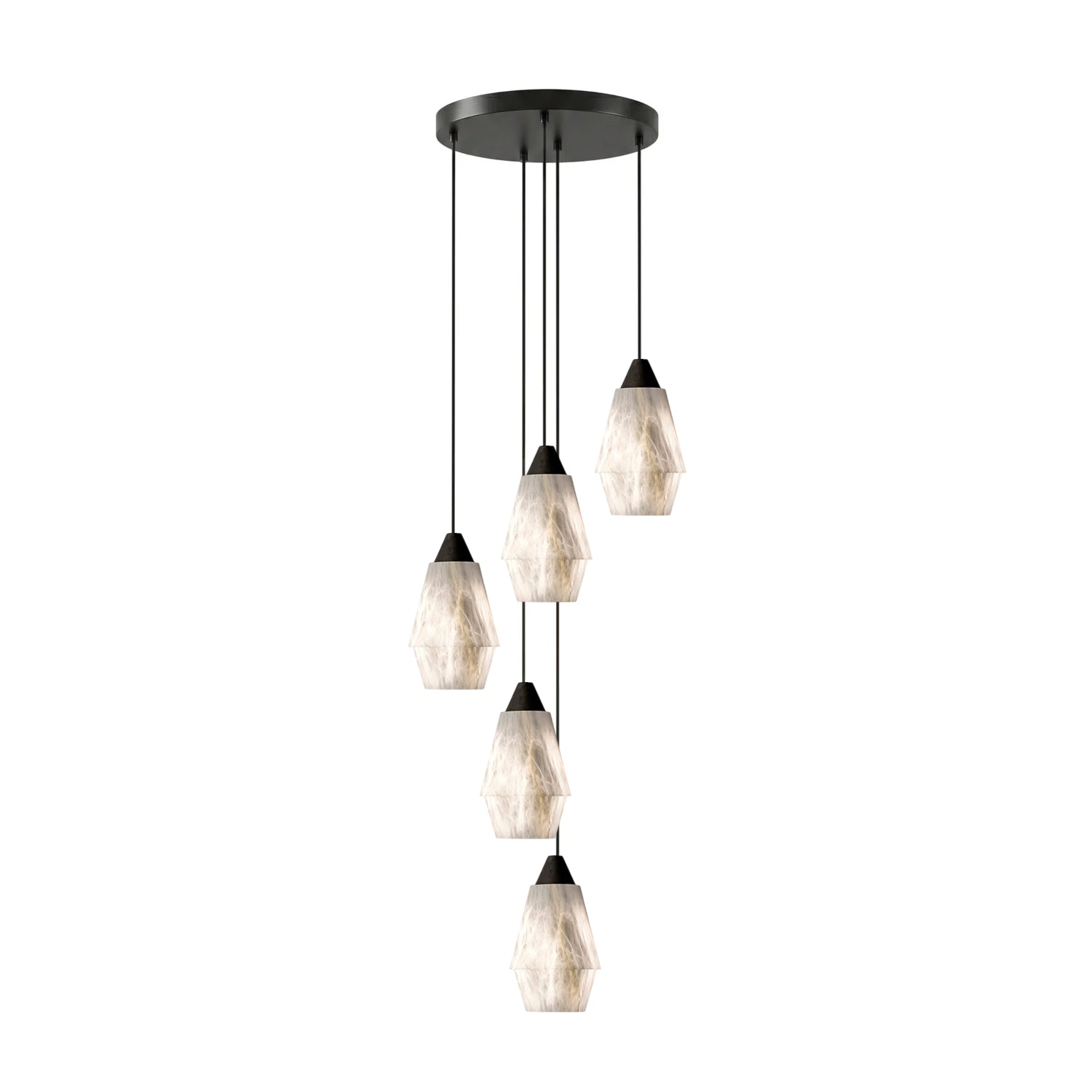 Aurevin Alabaster Cluster Chandelier