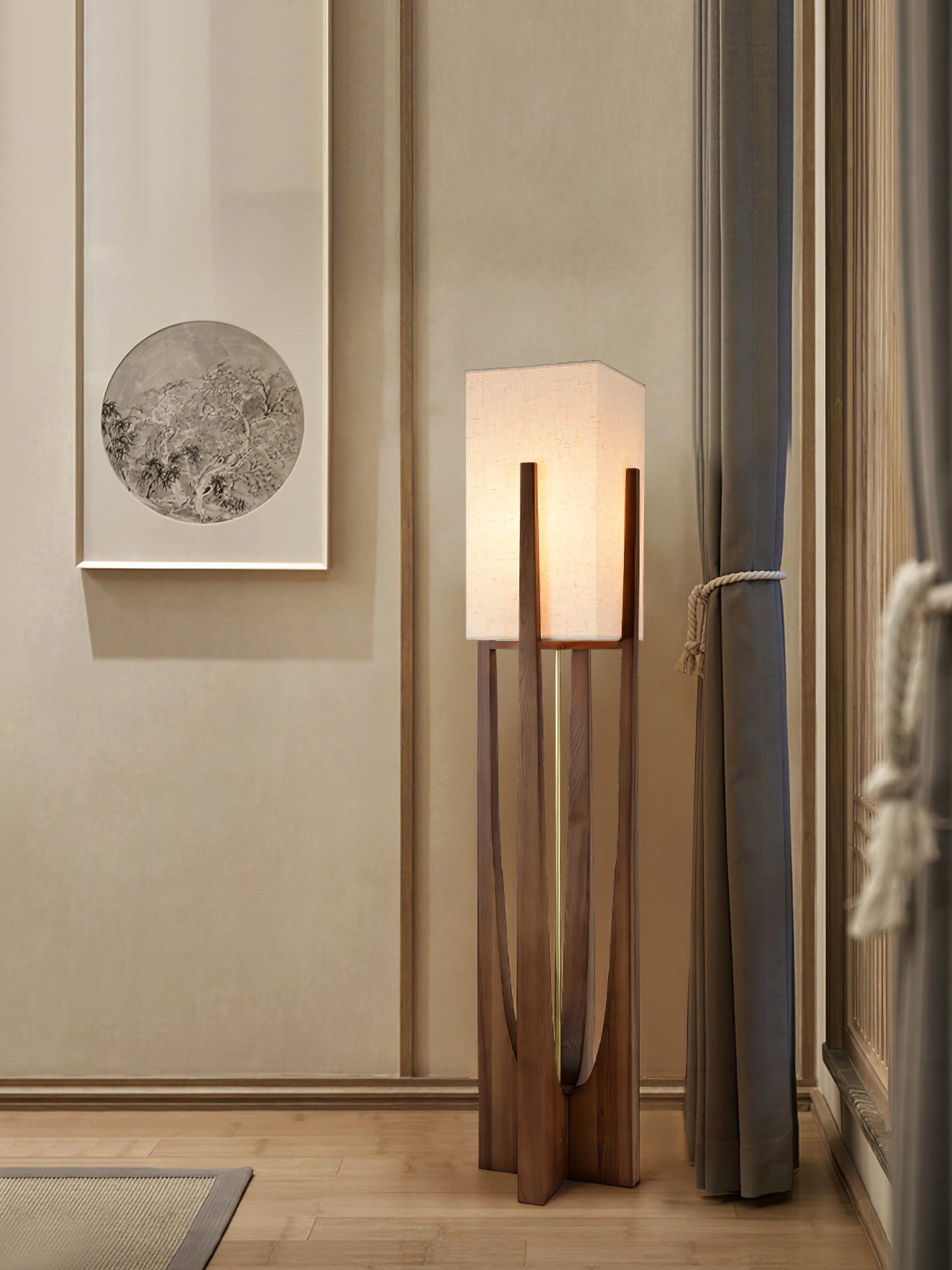 Syleia Floor Lamp Wood Modern