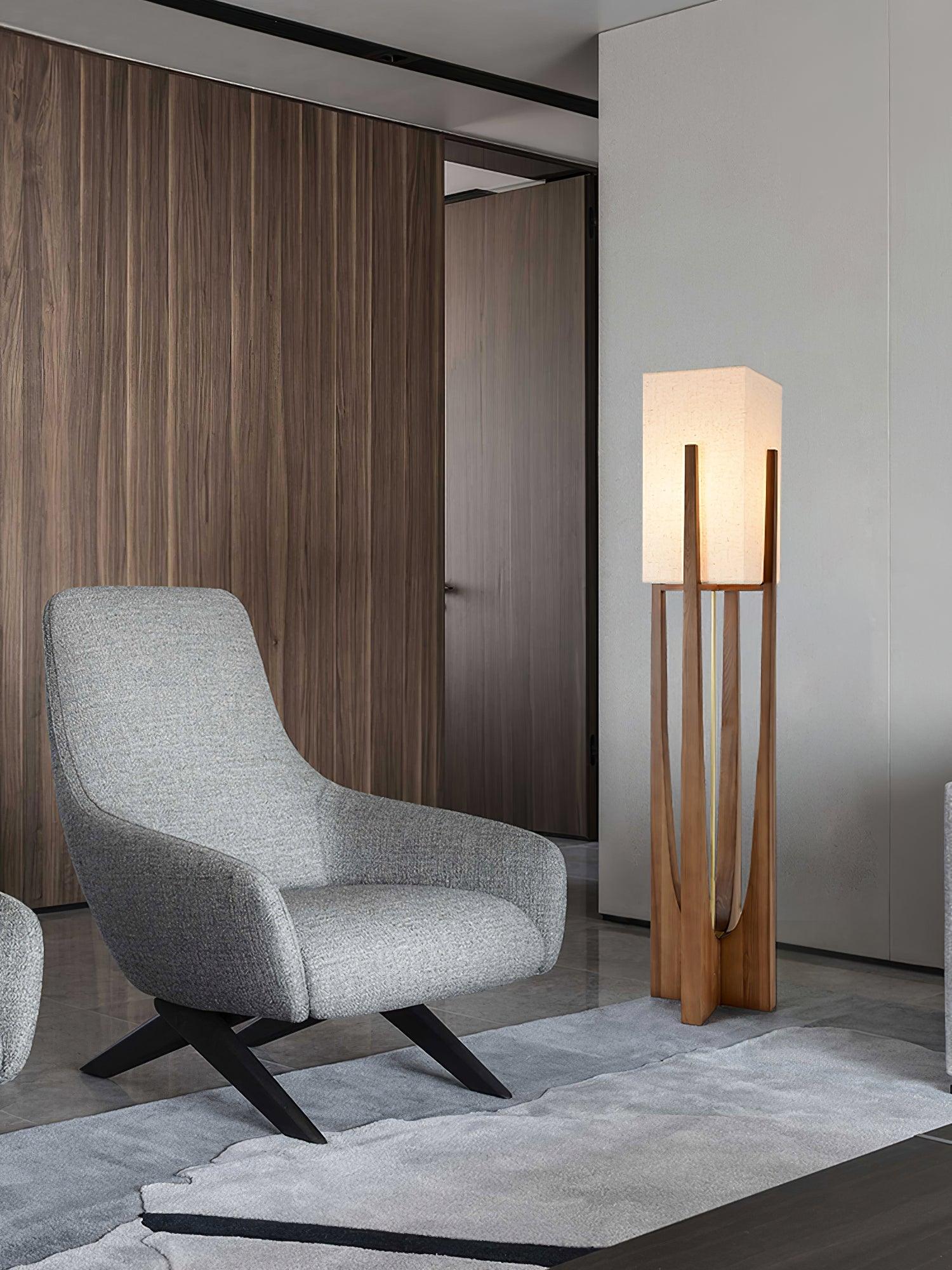 Syleia Floor Lamp Wood Modern