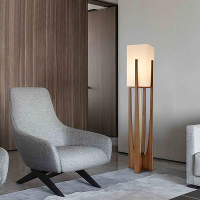 Syleia Floor Lamp Wood Modern