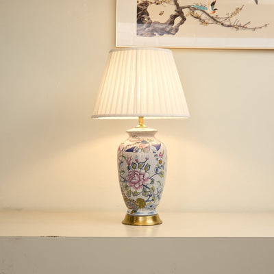 Famille Rose Ceramic Table Lamp