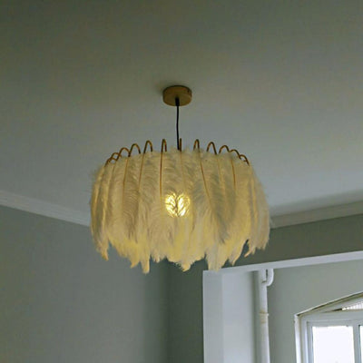 Imarisra Postmodern Luxury Feather Pendant Lamp