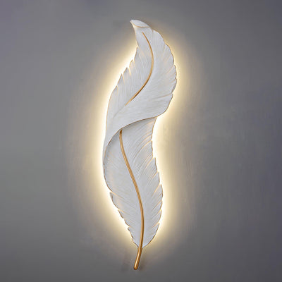 Arvess Individual Creativity Feather Resin Wall Lamp