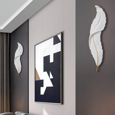 Arvess Individual Creativity Feather Resin Wall Lamp