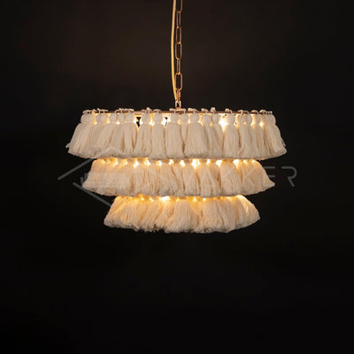 Arixo Chandelier Pink Bohemian Chic