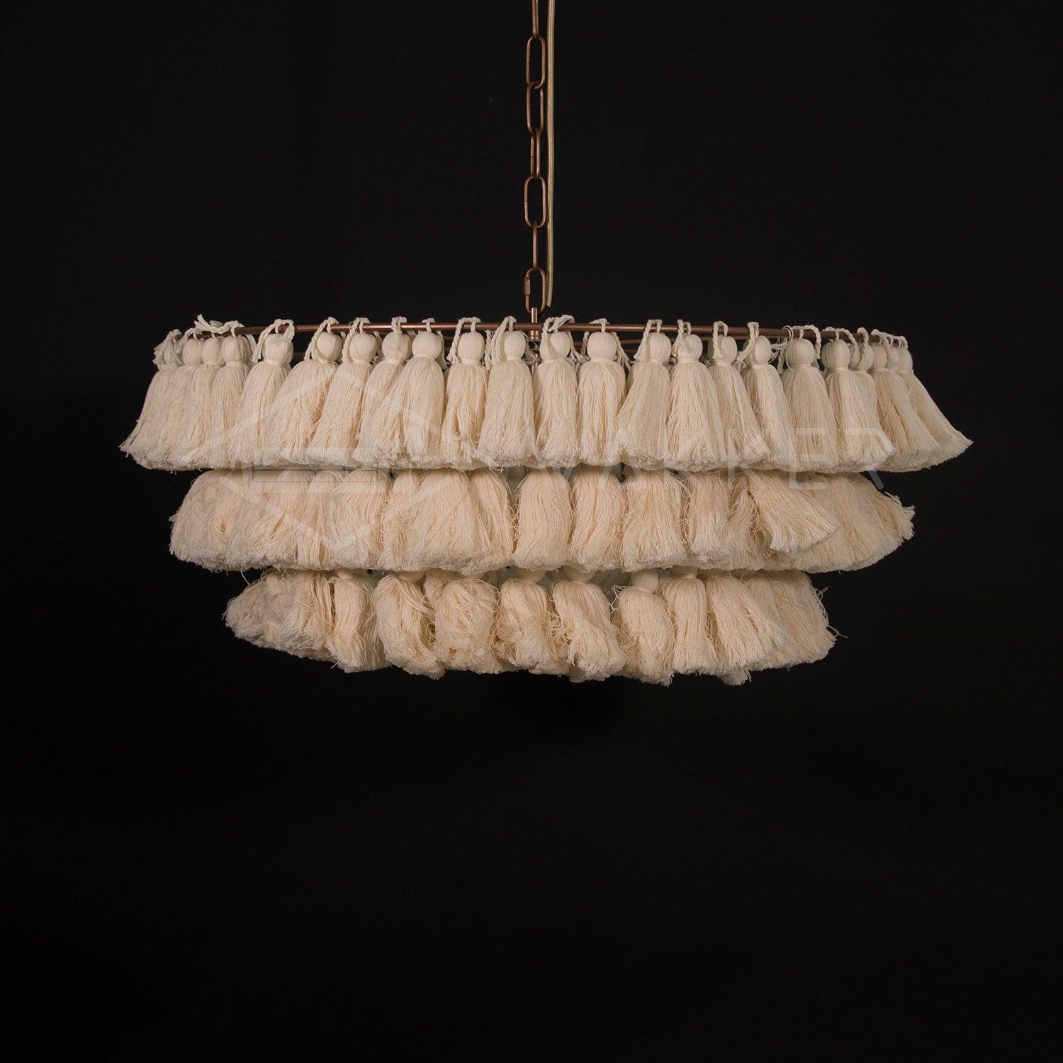 Arixo Chandelier Pink Bohemian Chic