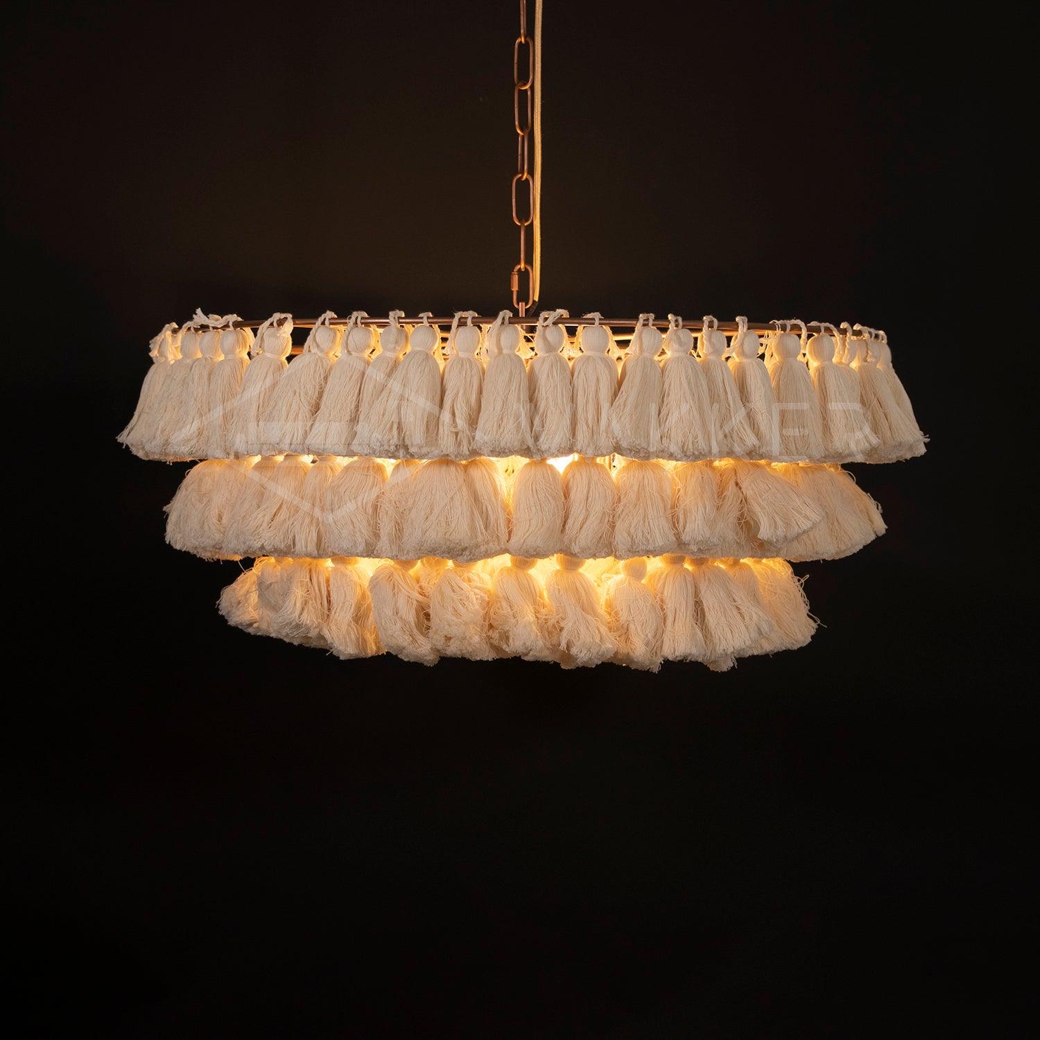 Arixo Chandelier Pink Bohemian Chic