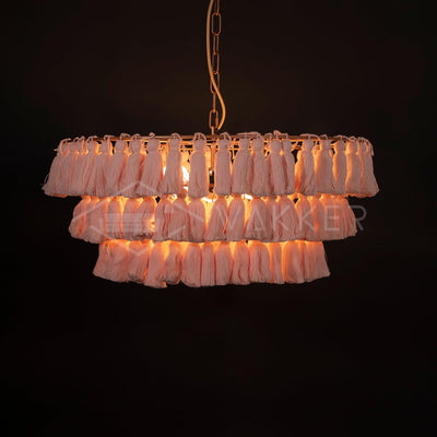 Arixo Chandelier Pink Bohemian Chic