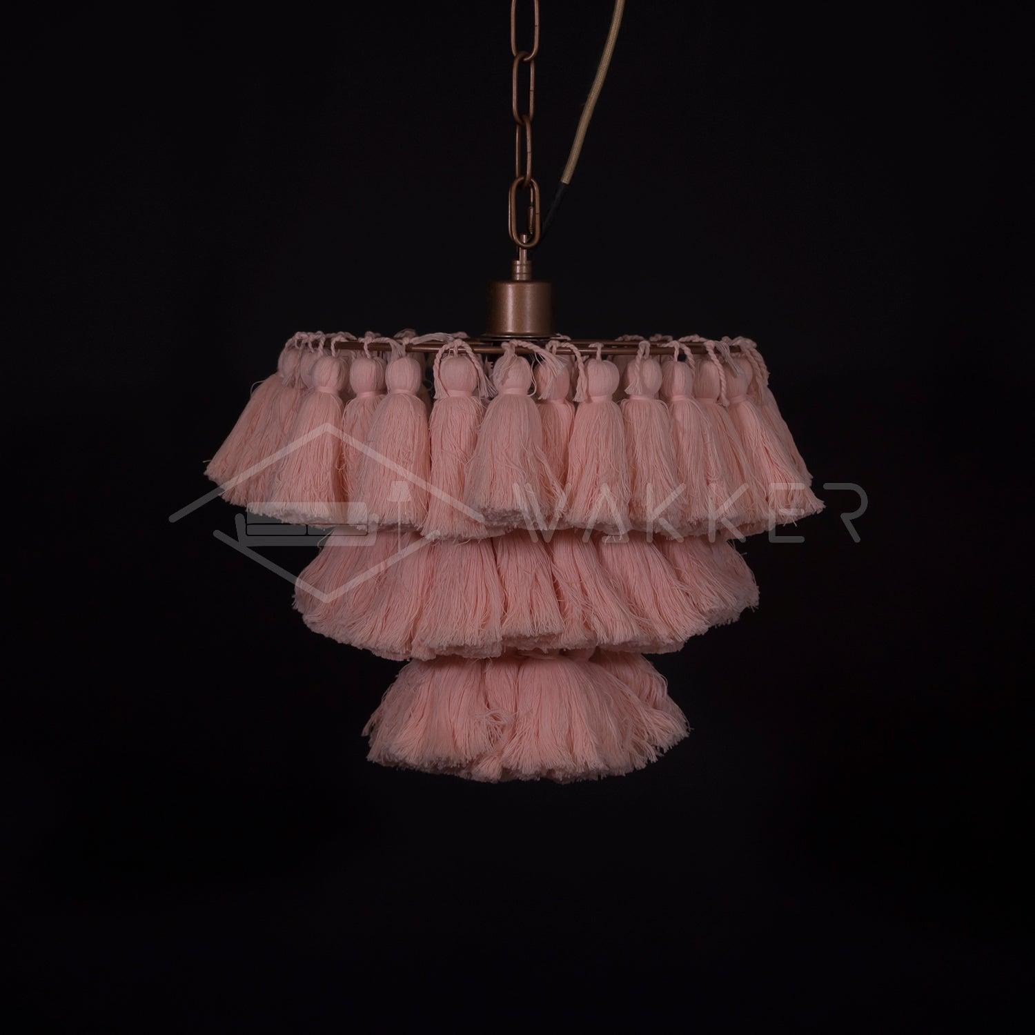 Arixo Chandelier Pink Bohemian Chic