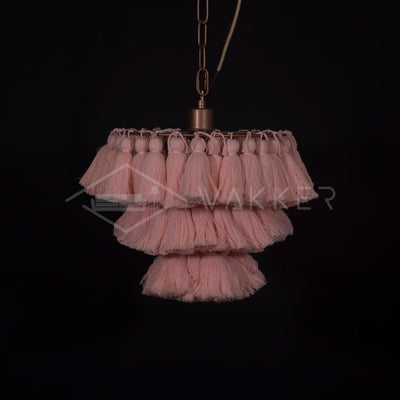Arixo Chandelier Pink Bohemian Chic