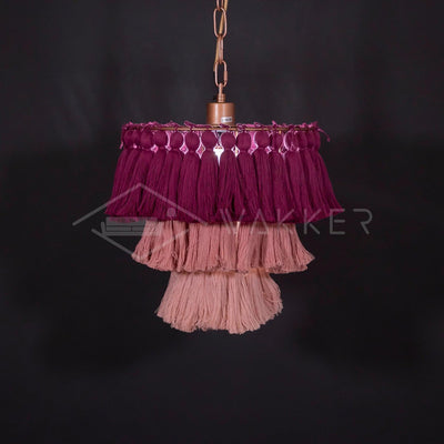 Arixo Chandelier Pink Bohemian Chic