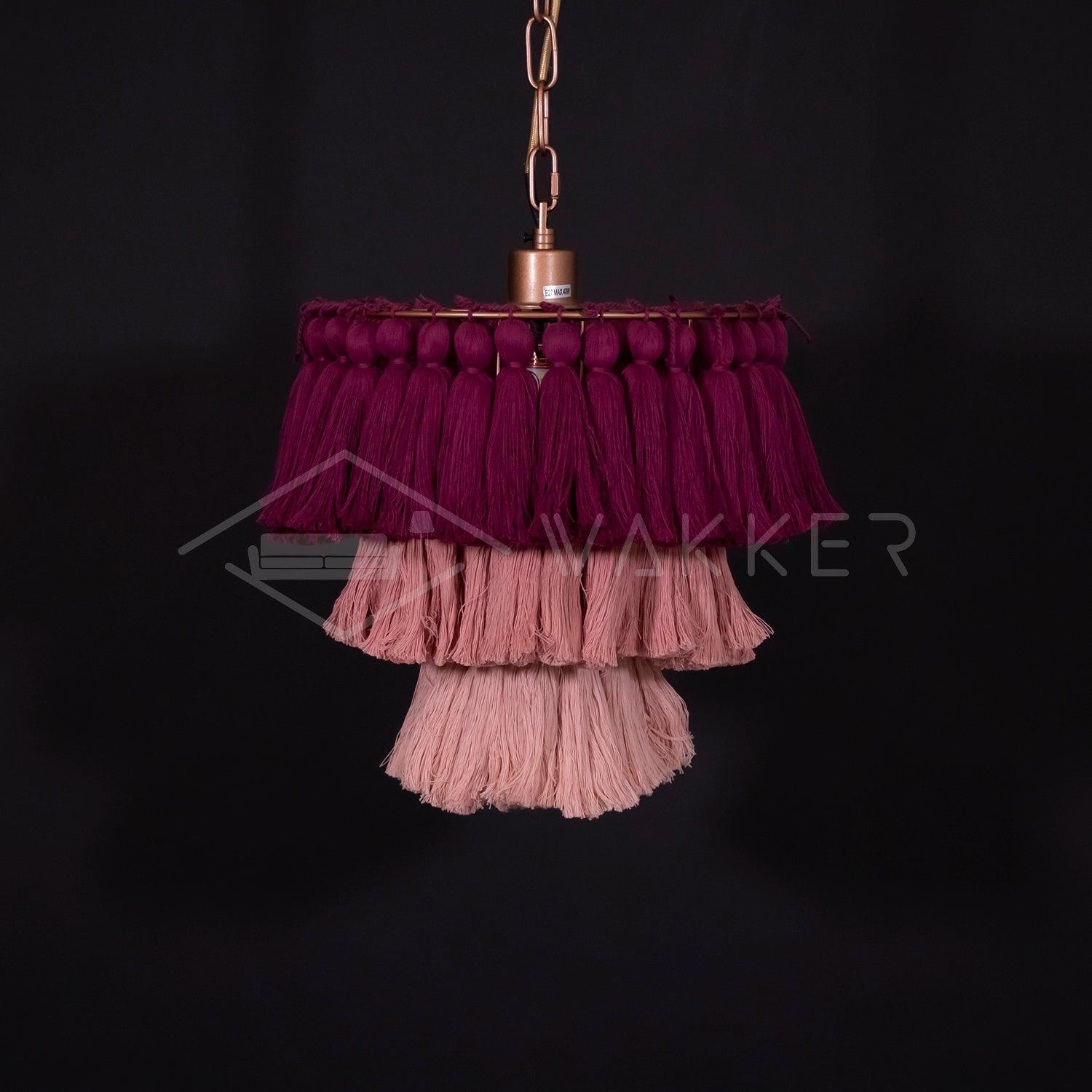 Arixo Chandelier Pink Bohemian Chic