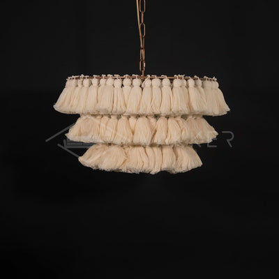 Arixo Chandelier Pink Bohemian Chic
