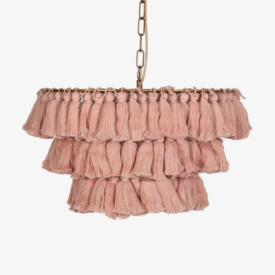 Arixo Chandelier Pink Bohemian Chic