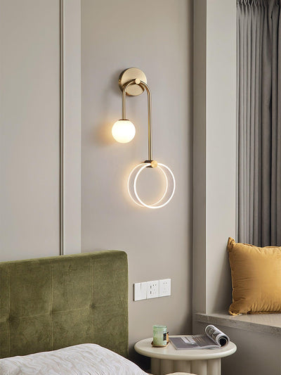 Warren Modern Minimalist LED Brass Wall Light