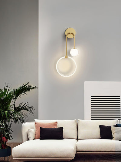 Warren Modern Minimalist LED Brass Wall Light