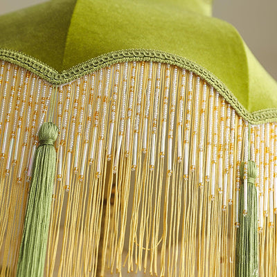Fina Pendant Light Velvet Fringe Vintage Elegant Tassel - Neutral Decor