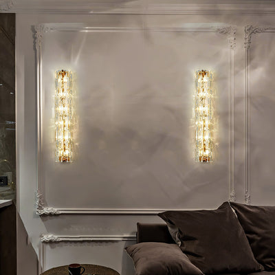 Lumix Brass Glass Glam Wall Lamp - Neutral Decor