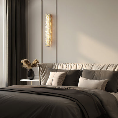 Lumix Brass Glass Glam Wall Lamp - Neutral Decor