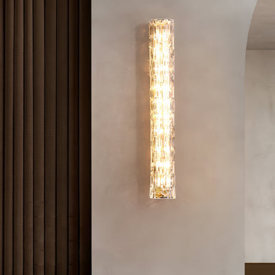 Lumix Brass Glass Glam Wall Lamp - Neutral Decor