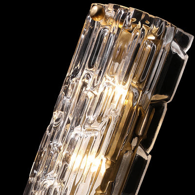 Lumix Brass Glass Glam Wall Lamp - Neutral Decor