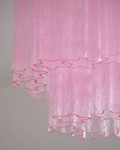 Eiriel Ceiling Lamp Pink Murano Glass Tiered Modern Flush