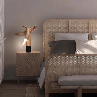 Sylueria Contemporary Wood Table Lamp
