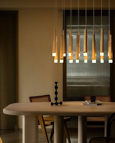 Sylielle Firewood Stick Wood Chandelier