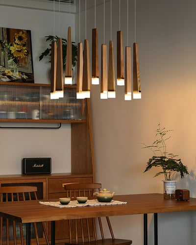 Sylielle Firewood Stick Wood Chandelier
