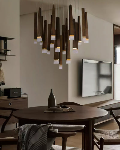 Sylielle Firewood Stick Wood Chandelier