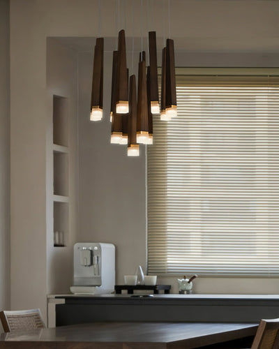 Sylielle Firewood Stick Wood Chandelier