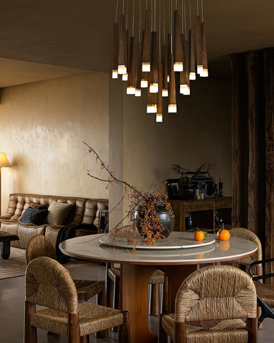 Sylielle Firewood Stick Wood Chandelier