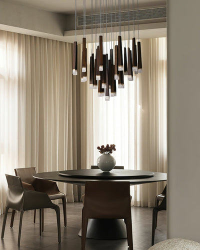 Sylielle Firewood Stick Wood Chandelier