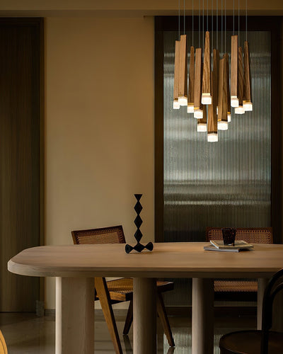 Sylielle Firewood Stick Wood Chandelier