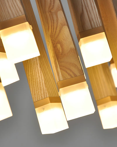 Sylielle Firewood Stick Wood Chandelier
