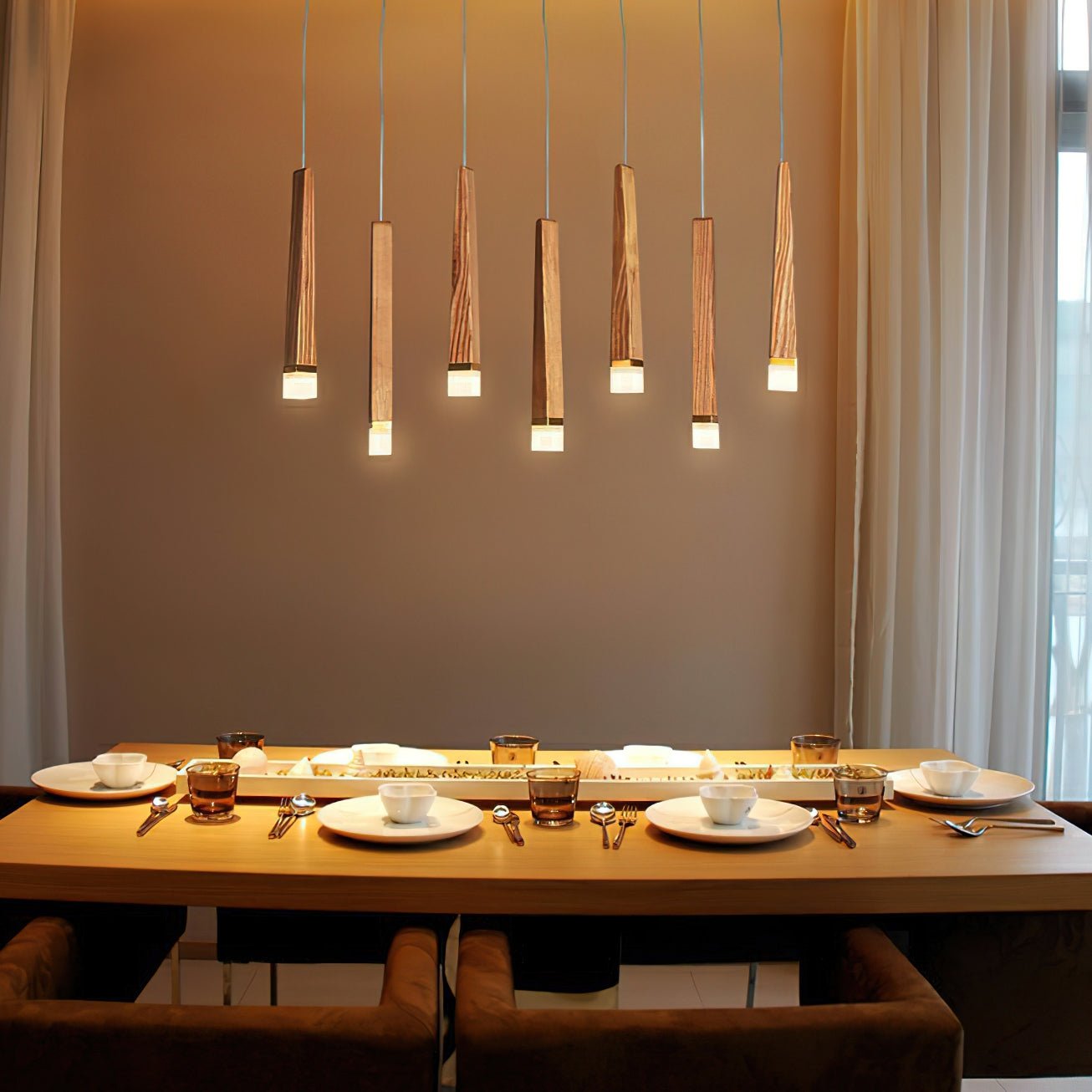 Sylielle Firewood Stick Wood Chandelier