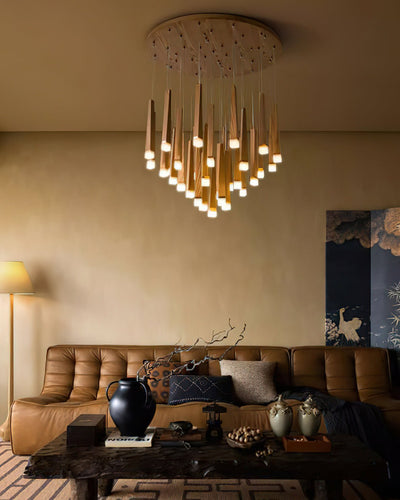Sylielle Firewood Stick Wood Chandelier