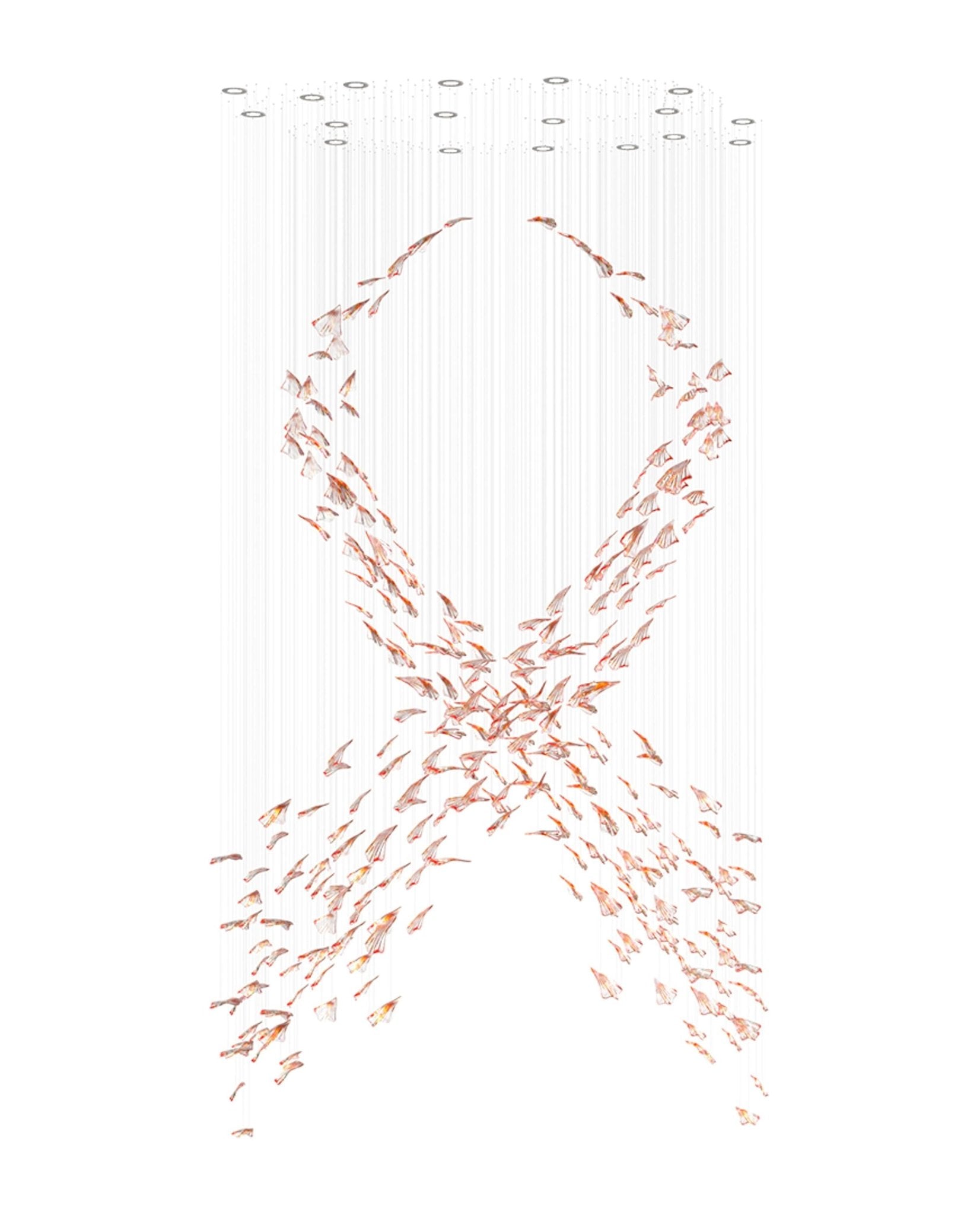 Elmiros Petal Glass Chandelier