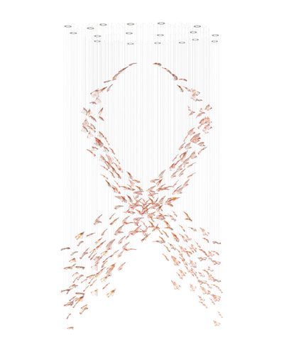 Elmiros Petal Glass Chandelier