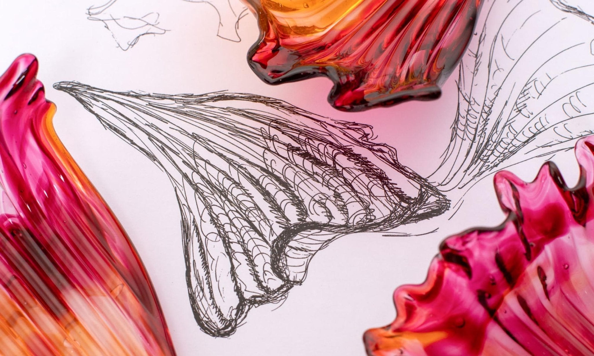 Elmiros Petal Glass Chandelier