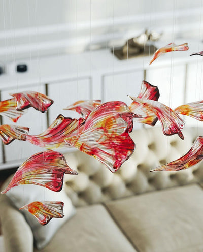 Elmiros Petal Glass Chandelier