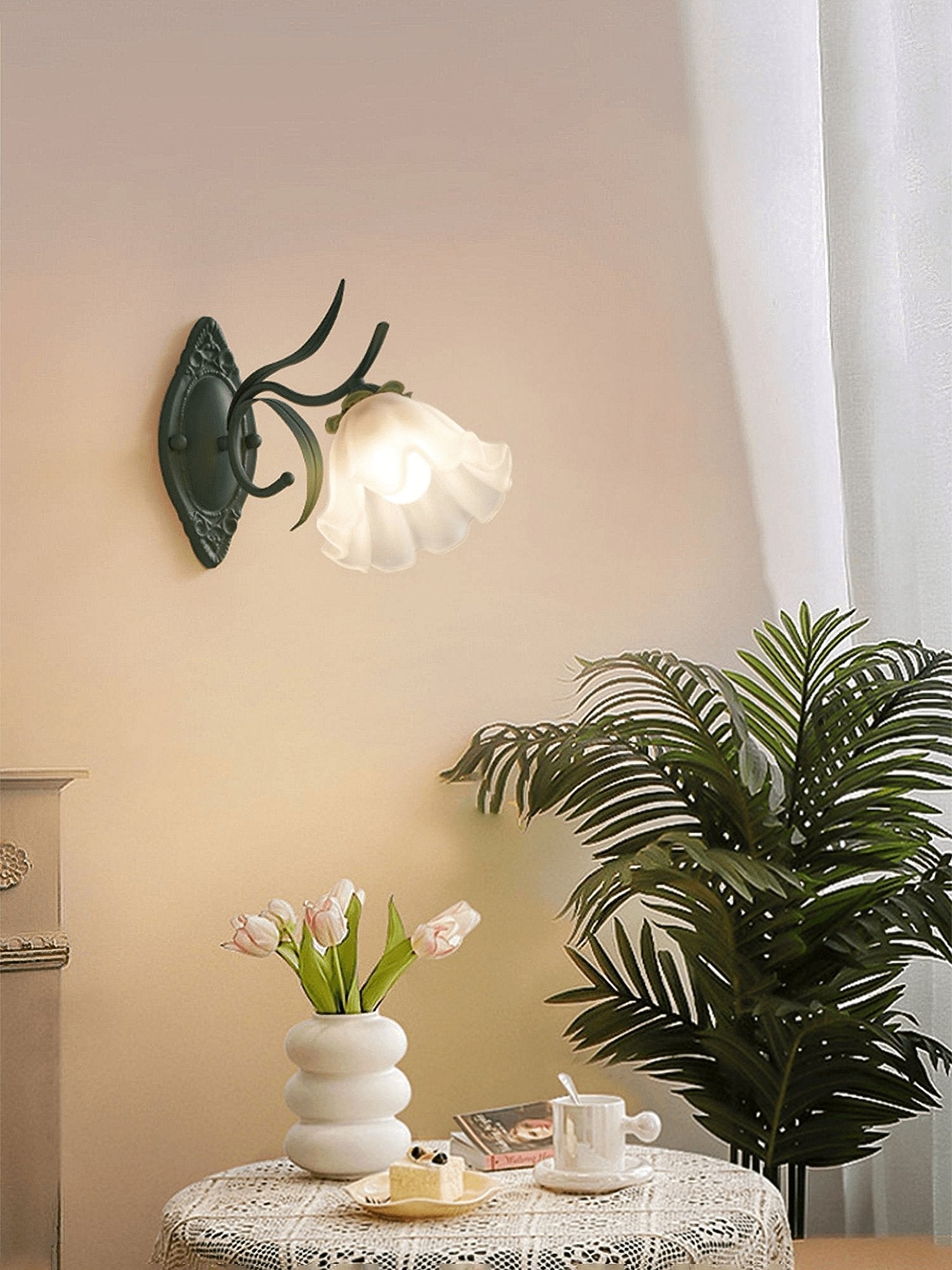 Oly Premium Nordic Art Flared Glass Wall Light