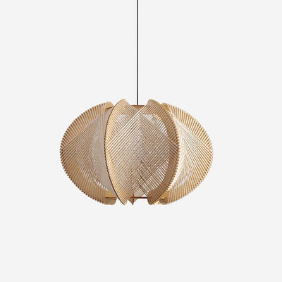 Atel Wood & Hemp Rope Pendant Light