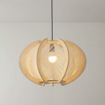 Atel Wood & Hemp Rope Pendant Light